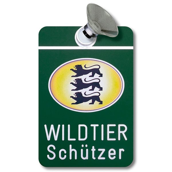 Autoschild "Wildtierschützer" Baden Württemberg